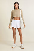 Train Natural Hand Jersey Crop LS